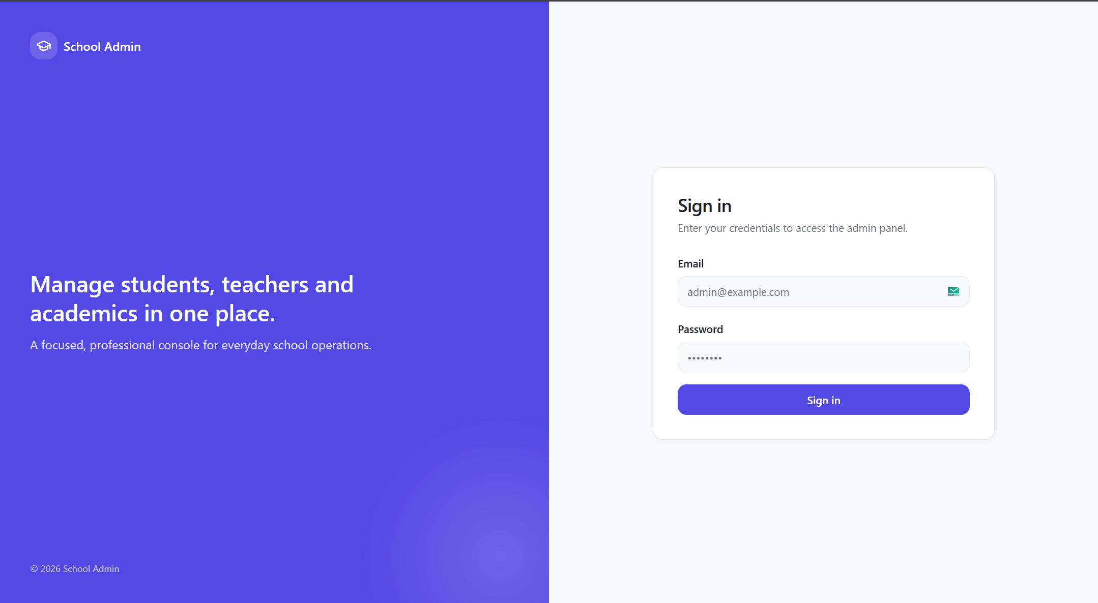 HatSynk School Management System